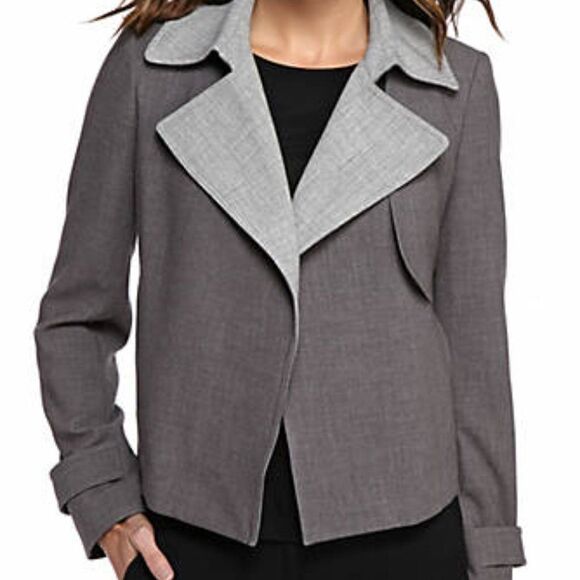 NEW ✨ Tommy Hilfiger Open Front Jacket Grey - Picture 2 of 10